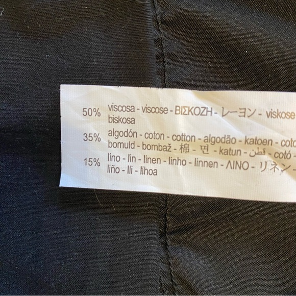 NWT Zara Linen Blend Black Shorts size XS - Picture 5 of 10